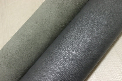 ds30円！[ブルーグレー]新入荷 イタリアンレザー 牛革 クロム革 シュリンク加工 アンチック 280ds