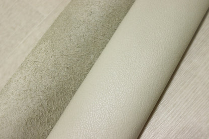 ds30円！[くすみアイボリー]新入荷 イタリアンレザー 牛革 クロム革 シュリンク加工 282ds