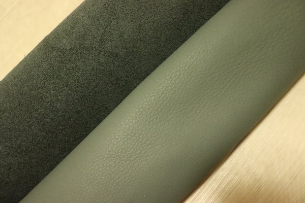 ds30円！[ブルーグレー]新入荷 イタリアンレザー 牛革 クロム革 シュリンク加工 292ds