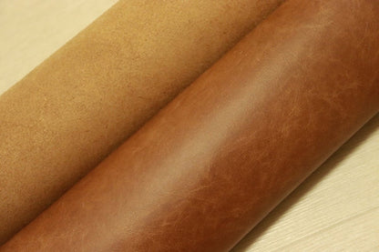 ds30円！[マロンブラウン]新入荷 イタリアンレザー 牛革 クロム革 プルアップ加工 300ds