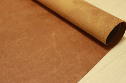 ds30円！[マロンブラウン]新入荷 イタリアンレザー 牛革 クロム革 プルアップ加工 300ds