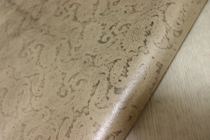 ds30円！[ゴールド]新入荷 国産 ヤギ革 クロム革 ペイズリープリント 48ds