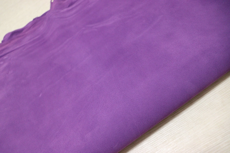 ds30円！[パープル系]新入荷 国産 ヤギ革 クロム革 シルキースウェード 51ds
