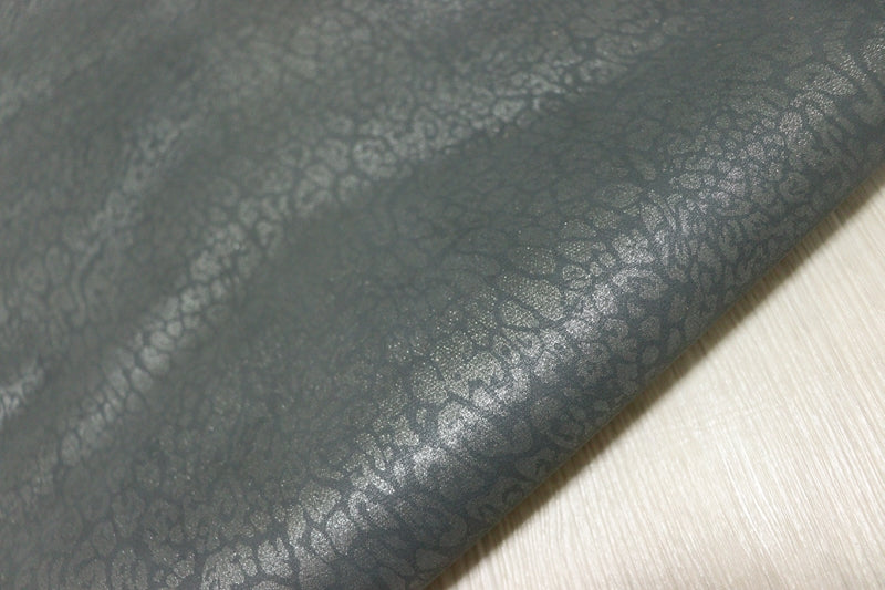 ds30円！[ダークシルバー]新入荷 インポートレザー ヤギ革 クロム革 レオパードプリント 51ds