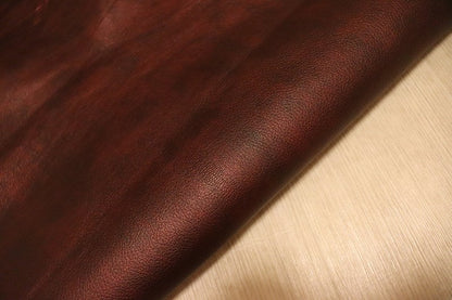 ds30円！[メタリックワイン]新入荷 イタリアンレザー ヤギ革 クロム革 アンチック加工 53ds