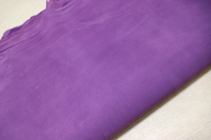ds30円！[パープル系]新入荷 国産 ヤギ革 クロム革 シルキースウェード 55ds