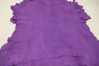 ds30円！[パープル系]新入荷 国産 ヤギ革 クロム革 シルキースウェード 55ds