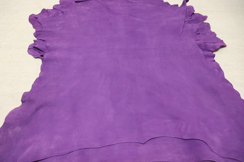 ds30円！[パープル系]新入荷 国産 ヤギ革 クロム革 シルキースウェード 56ds