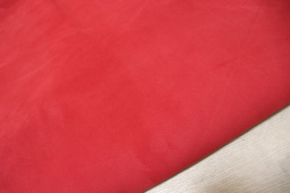 ds30円！[レッド]新入荷 国産 ヤギ革 クロム革 シルキースウェード 56ds
