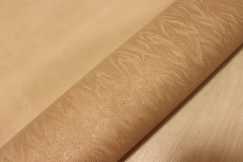 ds30円！[ベージュ]新入荷 イタリアンレザー 牛革 クロム革 ベロア プリント 60ds