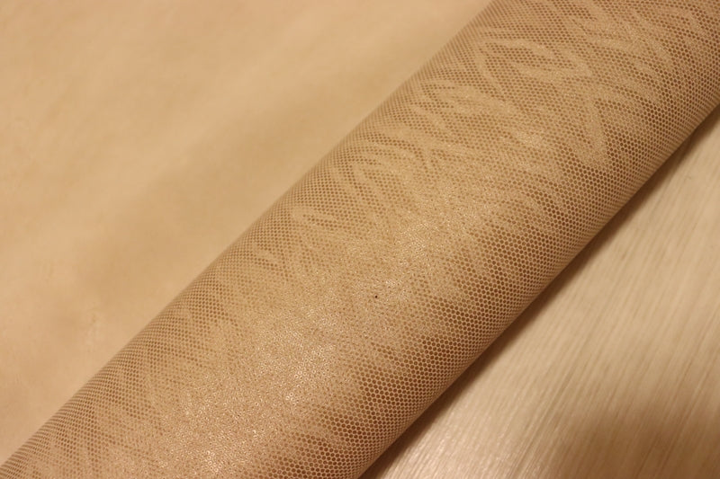 ds30円！[ベージュ]新入荷 イタリアンレザー 牛革 クロム革 ベロア プリント 60ds