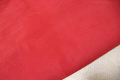 ds30円！[レッド]新入荷 国産 ヤギ革 クロム革 シルキースウェード 61ds