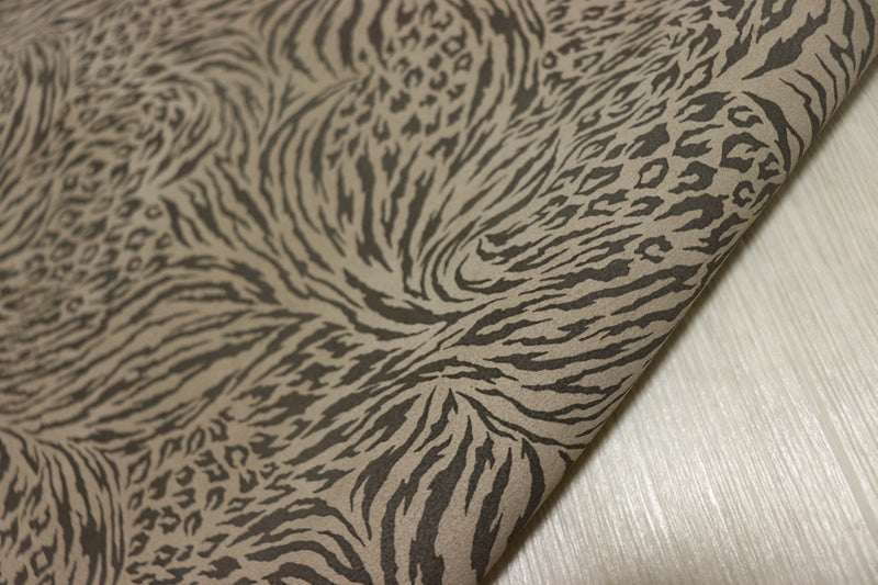 ds30円！[モカブラウン]新入荷 インポートレザー ヤギ革 クロム革 ゼブラ調プリント 64ds