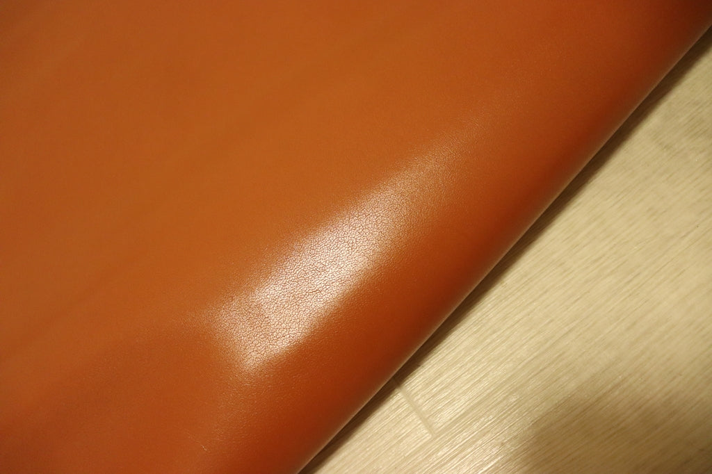 ds30円！[オレンジブラウン]新入荷 イタリアンレザー ひつじ革 クロム革 スムース加工 65ds