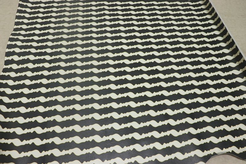 ds30円！[ホワイト×ブラック]新入荷 国産 牛革 クロム革 顔料仕上げ 67ds