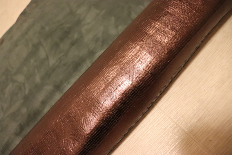 ds30円！[ブロンズ]新入荷 国産 牛革 クロム革 メッシュ型押し 74ds