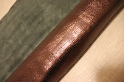 ds30円！[ブロンズ]新入荷 国産 牛革 クロム革 メッシュ型押し 74ds