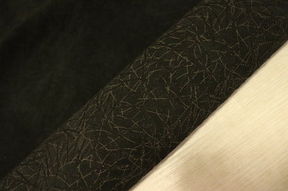 ds30円！[ブラック]新入荷 イタリアンレザー 牛革 クロム革 フロッキープリント 89ds