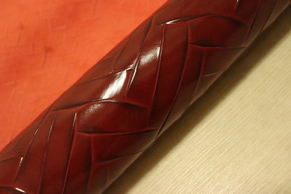 ds35円！[ワインレッド]新入荷 イタリアンレザー 牛革 クロム革 ガラス加工 トスカーナ 158ds