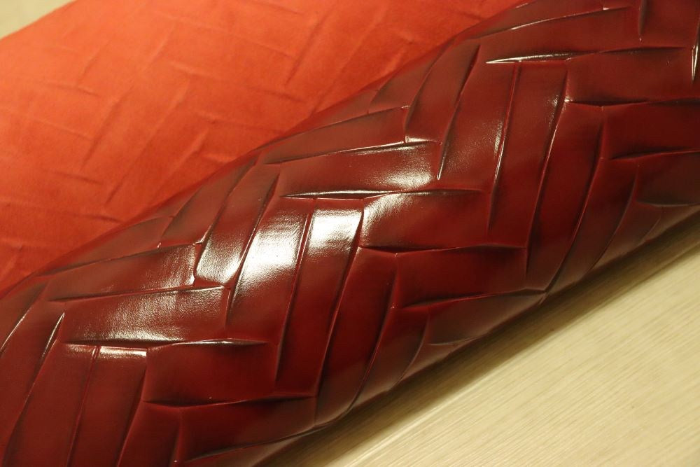 ds35円！[ワインレッド]新入荷 イタリアンレザー 牛革 クロム革 スムース加工 ガラス 160ds