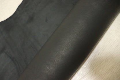 ds35円！[ブラック]新入荷 パキスタンレザー バッファロー革 ヌメ革 艶消し加工 41ds