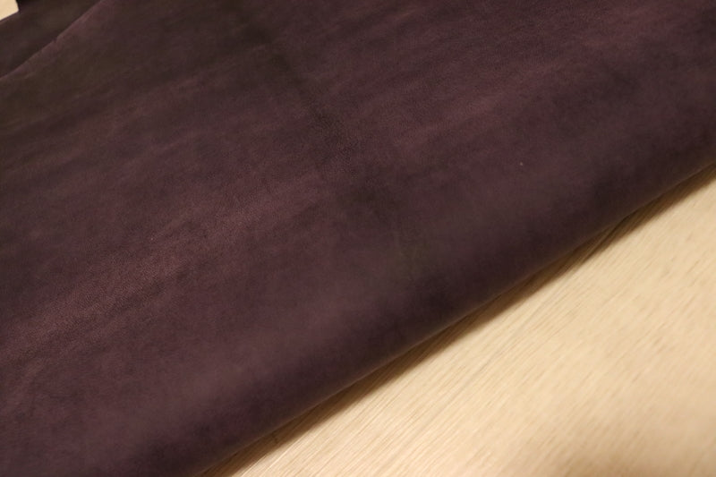 ds35円！[バイオレット]新入荷 インポートレザー ヤギ革 コンビヌメ革 スムース加工 43ds