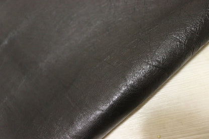 ds35円！[ブラック]新入荷 国産 ヤギ革 コンビヌメ革 スムース加工 66ds