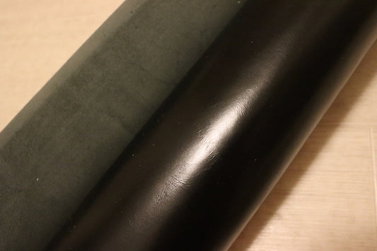 ds40円！[ブラック]新入荷 イタリアンレザー 牛革 コンビヌメ革 ガラス加工 153ds