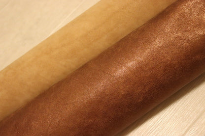 ds40円！[ブロンズ系]新入荷 イタリアンレザー 牛革 コンビヌメ革 ムラ染加工 157ds
