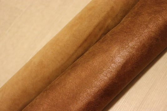 ds40円！[ブロンズ系]新入荷 イタリアンレザー 牛革 コンビヌメ革 ムラ染加工 164ds