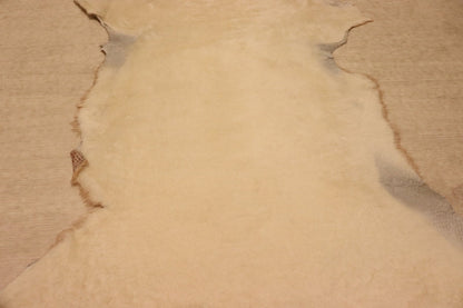 ds40円！[オフホワイト]新入荷 イタリアンレザー ヤギ革 クロム革 毛皮 Wフェイス 42ds