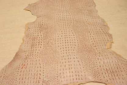 ds40円！[オフホワイト]新入荷 イタリアンレザー ヤギ革 クロム革 毛皮 Wフェイス 52ds