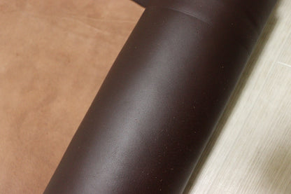 ds45円！[ダークブラウン]新入荷 ベリー イタリアンレザー 牛革 ヌメ革 スムース加工 ピットなめし 120ds