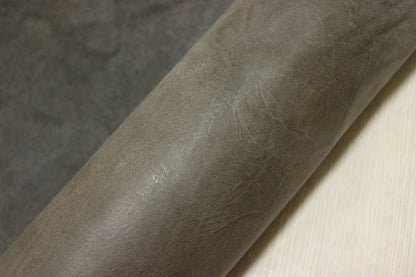 ds45円！[カーキ]新入荷 国産 牛革 コンビヌメ革 オイルワックス加工 120ds
