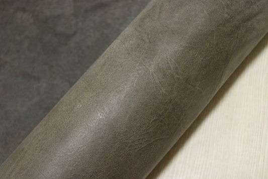 ds45円！[カーキ]新入荷 国産 牛革 コンビヌメ革 オイルワックス加工 120ds