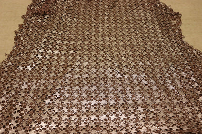 ds45円！[パープル系]新入荷 イタリアンレザー ヤギ革 クロム革 パンチ型押し 50ds