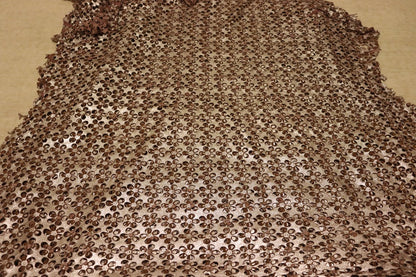 ds45円！[パープル系]新入荷 イタリアンレザー ヤギ革 クロム革 パンチ型押し 50ds