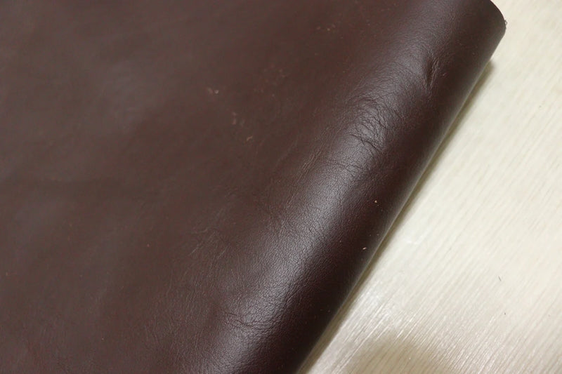 ds45円！[ダークブラウン]新入荷 ベリー イタリアンレザー 牛革 ヌメ革 スムース加工 70ds