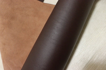 ds45円！[ダークブラウン]新入荷 ベリー イタリアンレザー 牛革 ヌメ革 スムース加工 70ds
