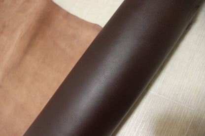 ds45円！[ダークブラウン]クラフトの定番 ベリー イタリアンレザー 牛革 ヌメ革 スムース加工 ピットなめし 75ds