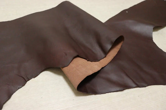 ds45円！[ダークブラウン]新入荷 ベリー イタリアンレザー 牛革 ヌメ革 スムース加工 95ds