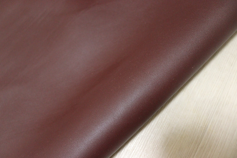 ds50円！[ワインレッド]新入荷 イタリアンレザー 牛革 ヌメ革 スムース加工 140ds