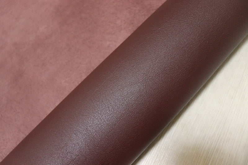 ds50円！[ワインレッド]新入荷 イタリアンレザー 牛革 ヌメ革 スムース加工 140ds