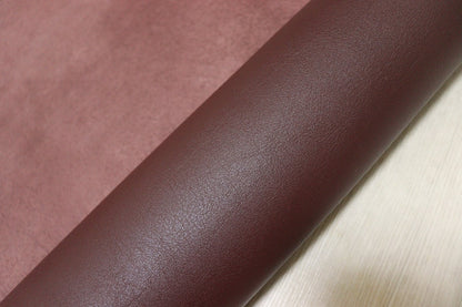 ds50円！[ワインレッド]新入荷 イタリアンレザー 牛革 ヌメ革 スムース加工 140ds