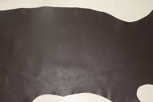 ds50円！[ダークブラウン]新入荷 イタリアンレザー 牛革 ヌメ革 セミアニリン 160ds