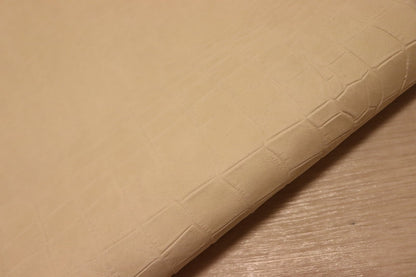 ds50円！[オフホワイト]新入荷 イタリアンレザー 牛革 ヌメ革 ショルダー クロコ型押し 177ds