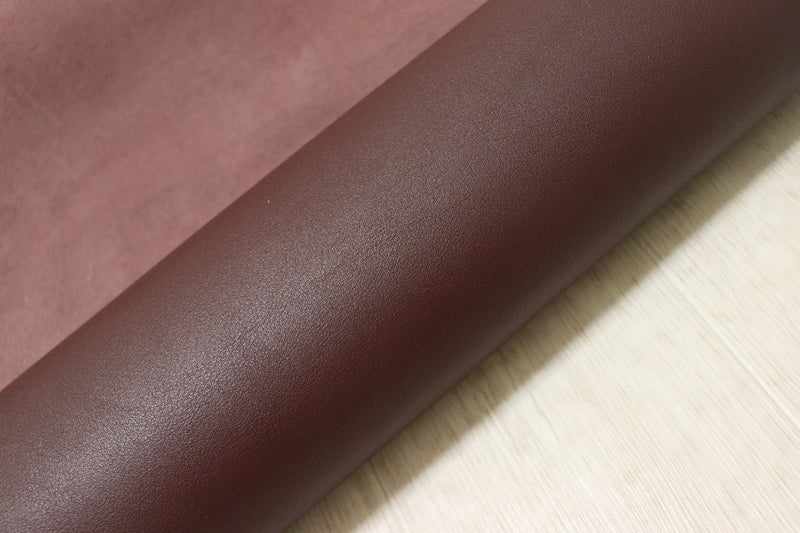 ds50円！[ワインレッド]新入荷 イタリアンレザー 牛革 ヌメ革 スムース加工 180ds
