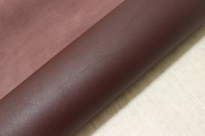 ds50円！[ワインレッド]新入荷 イタリアンレザー 牛革 ヌメ革 スムース加工 180ds