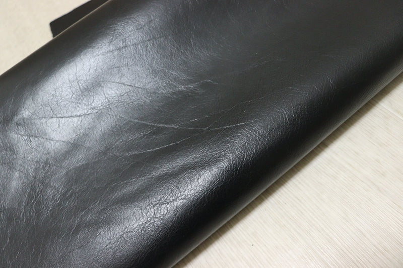 ds50円！[ブラック]新入荷 イタリアンレザー 牛革 ヌメ革 スムース加工 200ds