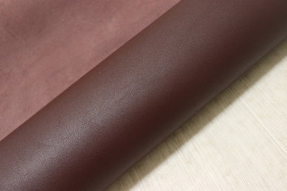 ds50円！[ワインレッド]新入荷 イタリアンレザー 牛革 ヌメ革 スムース加工 200ds